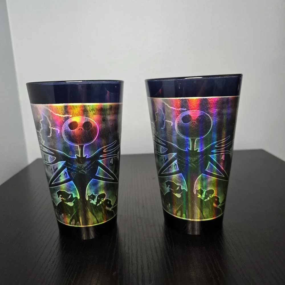 Vintage‎ Nightmare Before Christmas Cups Set 2 Walgreens Holo Jack Skellington - Picture 2 of 8